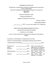 Анализ деятельности пансионата для инвалидов и престарелых "Нарата" : ВКР магистра : направление подготовки 39.04.02 "Социальная работа"