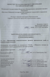 Организация технологического процесса производства хлеба и хлебобулочных изделий  : ВКР бакалавра : направление подготовки 19.03.02 "Продукты питания из растительного сырья" Организация технологического процесса производства хлеба и хлебобулочных изделий  : ВКР бакалавра : направление подготовки 19.03.02 "Продукты питания из растительного сырья"