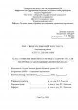 Совершенствование системы наставничества как инструмент адаптации и развития персонала : ВКР бакалавра : направление подготовки 38.03.03 "Управление персоналом" Совершенствование системы наставничества как инструмент адаптации и развития персонала : ВКР бакалавра : направление подготовки 38.03.03 "Управление персоналом"