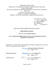 Повышение эффективности деятельности предприятия на основе расширения ассортимента : ВКР бакалавра : направление подготовки 38.03.01 "Экономика"