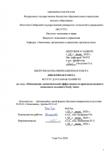 Повышение экономической эффективности производственного комплекса холдинга Geely Auto : ВКР бакалавра : направление подготовки 38.03.01 "Экономика"