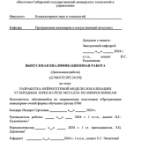 Разработка нейросетевой модели локализации углеродных зерен в срезе металла по микроснимкам : ВКР бакалавра : направление подготовки 09.03.04 "Программная инженерия"