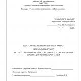 Организация монтажа, ремонта и обслуживания фризера для мороженного ОФИ : ВКР бакалавра : направление подготовки 15.03.02 "Технологические машины и оборудование" 