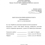 Разработка и реализация кадровой политики предприятия : ВКР бакалавра : направление подготовки 38.03.03 "Управление персоналом"