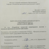 Разработка технологии кондитерского изделия с заданными функциональными свойствами : ВКР бакалавра : направление подготовки 19.03.02 "Продукты питания из растительного сырья"