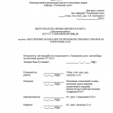 Обеспечение безопасности продовольственных товаров на территории ЕАЭС : ВКР специалиста : направление подготовки 38.05.02 "Таможенное дело"
