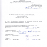 Исследование потенциала и перспектив развития рынка мобильных приложений в современных условиях  : ВКР бакалавра : направление подготовки 38.03.02 "Менеджмент"