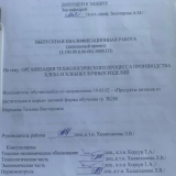 Организация технологического процесса производства хлеба и хлебобулочных изделий  : ВКР бакалавра : направление подготовки 19.03.02 "Продукты питания из растительного сырья" Организация технологического процесса производства хлеба и хлебобулочных изделий  : ВКР бакалавра : направление подготовки 19.03.02 "Продукты питания из растительного сырья"