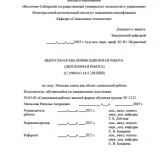 Молодая семья как объект социальной работы  : ВКР бакалавра : направление подготовки 39.03.02 "Социальная работа"
