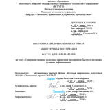 Совершенствование комплекса маркетинга предприятия быстрого питания в условиях цифровизации : ВКР магистра : направление подготовки 38.04.01 "Экономика"