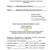 Разработка нейросетевой модели для определения эмоциональной окраски текстовых данных : ВКР бакалавра : направление подготовки 09.03.04 "Программная инженерия"