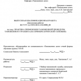 Практика применения таможенной процедуры таможенного транзита (на примере Бурятской таможни) : ВКР специалиста : направление подготовки 38.05.02 "Таможенное дело"