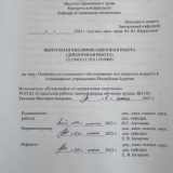 Особенности социального обслуживания лиц пожилого возраста в стационарных учреждениях Республики Бурятия  : ВКР бакалавра : направление подготовки 39.03.02 "Социальная работа"